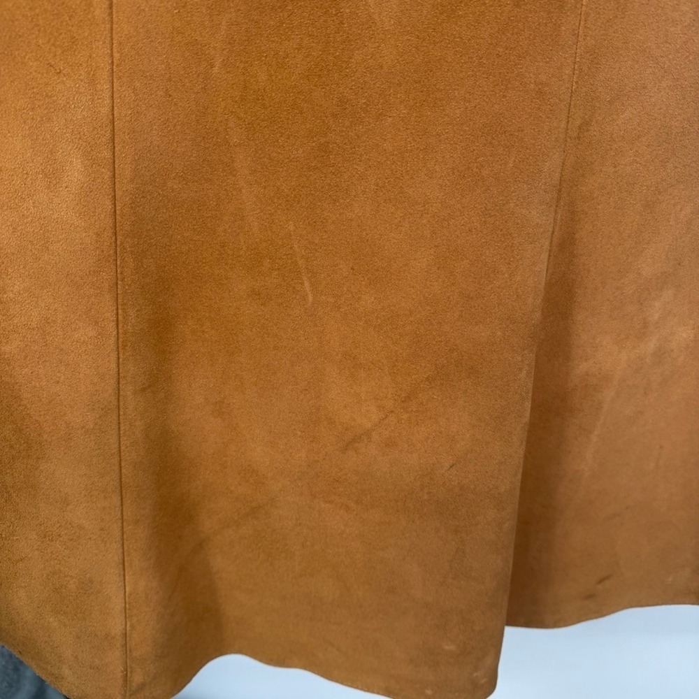 Avon Fashions VTG Suede 100% Leather Flare Maxi Skirt Western Boho Size 7/8 - Picture 9 of 14